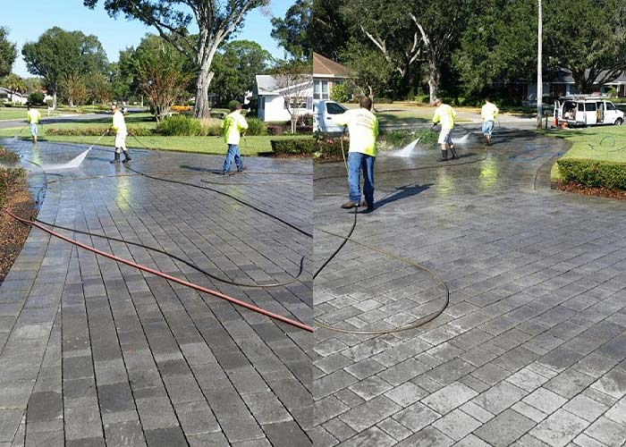 Concrete Pressure Washing and Soft Washing