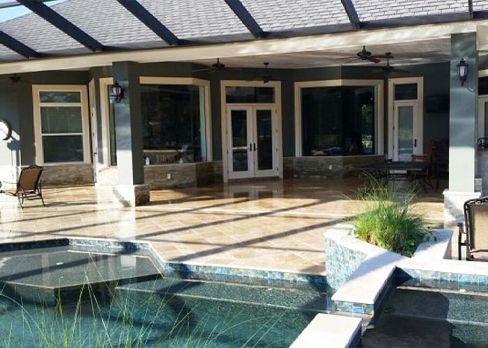 Pool Area Pressure Washing and Soft Washing