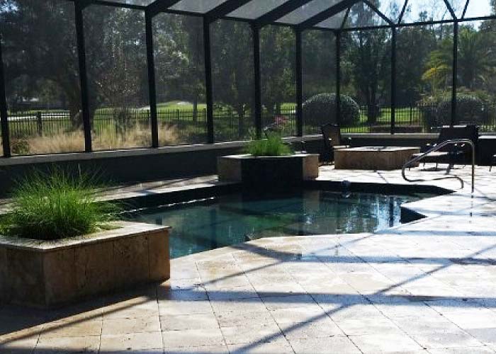 Pool Area Pressure Washing and Soft Washing