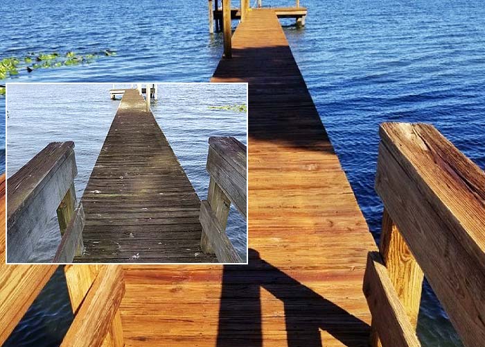 Pier power washing