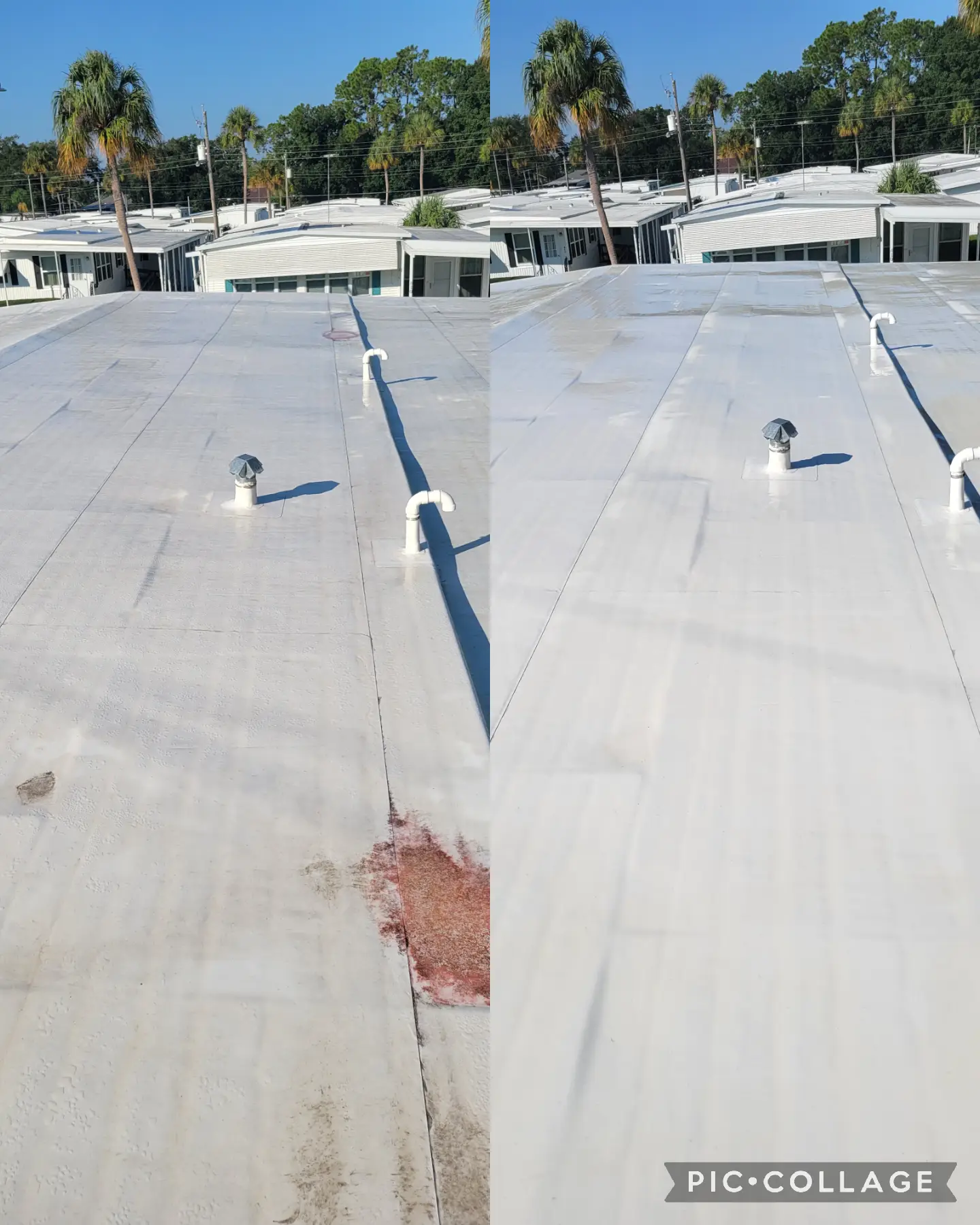 Trailer roof exterior cleaning